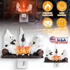 2Pcs Ghost Campfire Flickering Flame Night Light Indoor 3D Funny Halloween