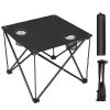 Foldable Camping Table  with Cup Holder Carrying Bag