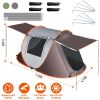 3-4 Person Pop Up  Camping Tent Waterproof  Tent  2 Mosquito Net Windows Carrying Bag