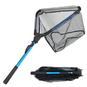 Foldable Fishing Net With Aluminum Alloy Rod Nylon Mesh Collapsible