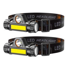 2 Packs Rechargeable Headlamp IPX4 Waterproof Headlight