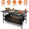 Folding Camping Table Picnic BBQ Desk with Carrying Bag Heavy Duty Outdoor