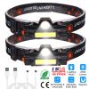 2 Packs Rechargeable Headlamp IPX4 Waterproof Headlight