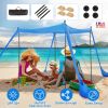 Beach Canopy Tent 10x10ft with Sandbag Foldable Poles Carry Bag