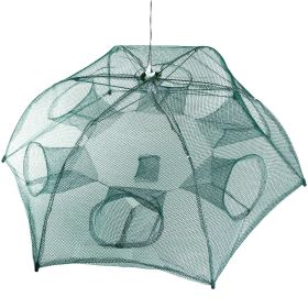 Fishing Trap  Net 6 Sides 6 Holes Cast Mesh Trap Automatic