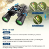 180x100 High Power Military Binoculars Day Night Vision Compact Waterproof Binoculars