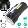 Rechargeable Flashlight LED w/Strap Super Bright Flashlight w/4 Light Modes