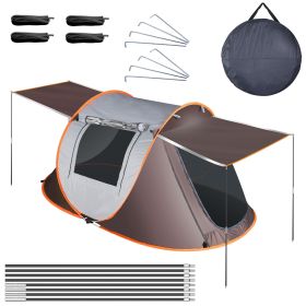 3-4 Person Pop Up  Camping Tent Waterproof  Tent  2 Mosquito Net Windows Carrying Bag