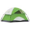 2-Person Weatherproof Dome Tent with E-Port;  1 Room;  Green