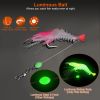 10Pcs Shrimp Bait Set Silicone Soft Lifelike Shrimp Fishing Lures with Luminous Sharp Hooks for Freshwater Saltwater