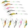 10Pcs Shrimp Bait Set Silicone Soft Lifelike Shrimp Fishing Lures with Luminous Sharp Hooks for Freshwater Saltwater