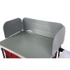 Deluxe Camping Kitchen with Storage, Silver and Red, 31 Height" x 13 width" x 8.25 length"