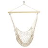 Hammock Chair Hanging Rope Seat Swing w/ Wooden Stick 220lbs