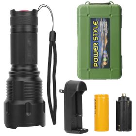 LED Rechargeable Flashlight  w/High Low Strobe Night Light