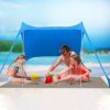 6.5x6.5FT Foldable Beach Canopy  Shelter 4 Sandbag 2 Pole Portable Storage Bag