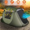 3-4 Person Automatic Setup Camping Tent Waterproof with 2 Mosquito Net Windows Carrying Bag