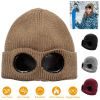 Unisex Knit Beanie Hat with Goggle