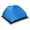 4 Persons Camping Waterproof Pop Up Tent  w/2 Mosquito Net Doors Carrying Bag Folding 4 Seasons