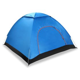 4 Persons Camping Waterproof Pop Up Tent  w/2 Mosquito Net Doors Carrying Bag Folding 4 Seasons (Option: Gpct1982)