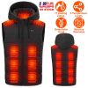 Winter Heated Vest  with Detachable Hood 3 Heating Levels 7.4VDC 5V/2A USB Input Unisex