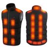 Heated Vest, Jacket with 23 Heating Zones 3 Heat Levels USB Powered Machine Washable