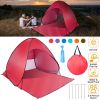 Beach Tent  Anti-UV Automatic Waterproof  w/ Net Window Storage Bag