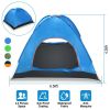 4 Persons Camping Waterproof Pop Up Tent  w/2 Mosquito Net Doors Carrying Bag Folding 4 Seasons