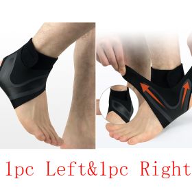 Ankle Support Brace Safety Running Basketball Sports Ankle Sleeves (Option: Black M-Set-Left Right)