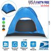 4 Persons Camping Waterproof Pop Up Tent  w/2 Mosquito Net Doors Carrying Bag Folding 4 Seasons