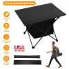 Foldable Camping Table With Storage Basket With Carrying Bag