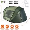 5-8 Person Pop Up Tent  Waterproof with 4 Mosquito Net Windows Carrying Bag