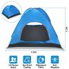 4 Persons Camping Waterproof Pop Up Tent  w/2 Mosquito Net Doors Carrying Bag Folding 4 Seasons