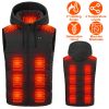 Winter Heated Vest  with Detachable Hood 3 Heating Levels 7.4VDC 5V/2A USB Input Unisex