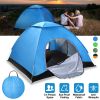 4 Persons Camping Waterproof Pop Up Tent  w/2 Mosquito Net Doors Carrying Bag Folding 4 Seasons