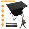 Foldable Camping Table With Storage Basket With Carrying Bag