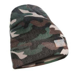 Unisex 5 LED Knitted Beanie Winter Warm Hat  Headlamp (Option: Camouflage)