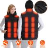 Winter Heated Vest  with Detachable Hood 3 Heating Levels 7.4VDC 5V/2A USB Input Unisex