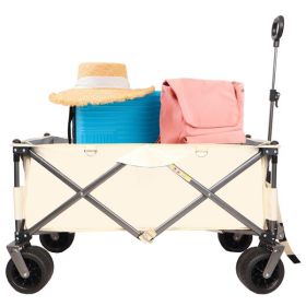 Folding Van, Heavy-duty Practical Beach Cart For Sand, With Large Wheels, Adjustable Handles And Drink Holders, Suitable For Shopping, Camping, Garden (Option: Versatile folding car)