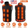 Heated Vest, Jacket with 23 Heating Zones 3 Heat Levels USB Powered Machine Washable