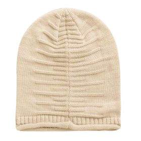 Unisex Knit Beanie Winter Warm Hat (Option: Beige)