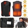 Heat Jacket Vest 3 Heating Gear Adjustable USB  w/ 5 Heating Zones