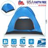 4 Persons Camping Waterproof Pop Up Tent  w/2 Mosquito Net Doors Carrying Bag Folding 4 Seasons