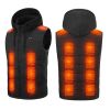 Winter Heated Vest  with Detachable Hood 3 Heating Levels 7.4VDC 5V/2A USB Input Unisex