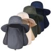 Fishing Bucket Hat Wide Brim Breathable Unisex Hat Sunlight-proof Removable