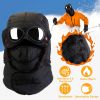 Unisex Thermal Winter Goggles Windproof Dustproof Breathable Hat w/ Neck Flap Detachable Face Mask