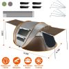 5-8 Person Pop Up Tent Waterproof  with 4 Tent Poles 2 Mosquito Net Windows Carrying Bag for Hiking Cli