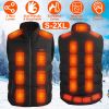 Heated Vest, Jacket with 23 Heating Zones 3 Heat Levels USB Powered Machine Washable