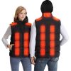 Winter Heated Vest  with Detachable Hood 3 Heating Levels 7.4VDC 5V/2A USB Input Unisex