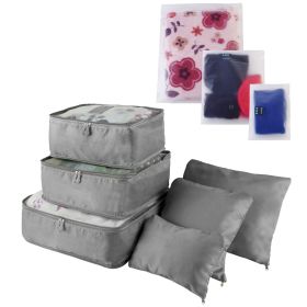 9Pcs Clothes Storage Bags Water-Resistant Travel Luggage Organizer (Option: Gray)