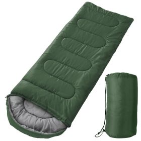 Camping Sleeping Bags for Adults Teens Moisture-Proof Hiking Sleep Bag with Carry Bag (Option: Armygreen)